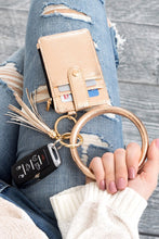 Load image into Gallery viewer, Key Ring Wallet Bracelet ID Zip Up