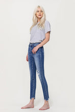 Load image into Gallery viewer, High Rise Ankle Skinny with Uneven Hem Detail
