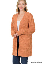 Load image into Gallery viewer, Long Sleeve Popcorn Sweater Cardigan With Pockets
