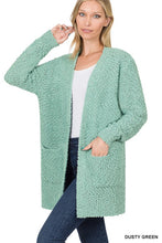 Load image into Gallery viewer, Long Sleeve Popcorn Sweater Cardigan With Pockets
