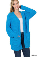 Load image into Gallery viewer, Long Sleeve Popcorn Sweater Cardigan With Pockets
