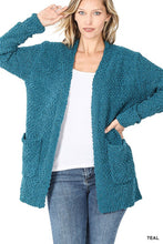 Load image into Gallery viewer, Long Sleeve Popcorn Sweater Cardigan With Pockets
