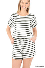 Load image into Gallery viewer, Stripe Romper with Pockets
