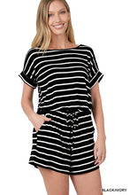 Load image into Gallery viewer, Stripe Romper with Pockets
