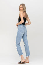 Load image into Gallery viewer, Super High Rise Distressed Relaxed Straight Jeans
