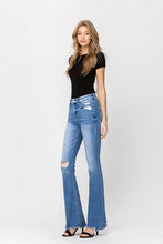 Load image into Gallery viewer, High Rise Flare W/Flare Detail Jeans
