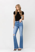 Load image into Gallery viewer, High Rise Flare W/Flare Detail Jeans
