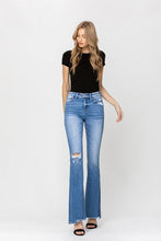 Load image into Gallery viewer, High Rise Flare W/Flare Detail Jeans
