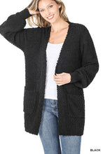 Load image into Gallery viewer, Puff Sleeve Popcorn Cardigan With Pockets
