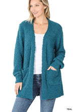 Load image into Gallery viewer, Puff Sleeve Popcorn Cardigan With Pockets
