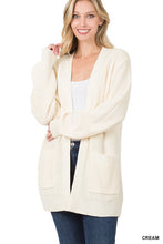 Load image into Gallery viewer, Low Gauge Waffle Open Cardigan Sweater
