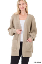 Load image into Gallery viewer, Low Gauge Waffle Open Cardigan Sweater
