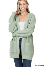 Load image into Gallery viewer, Low Gauge Waffle Open Cardigan Sweater
