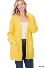 Load image into Gallery viewer, Low Gauge Waffle Open Cardigan Sweater
