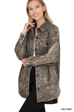 Load image into Gallery viewer, Premium Cotton Woven Vintage Washed Shacket
