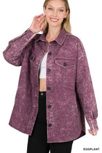 Load image into Gallery viewer, Premium Cotton Woven Vintage Washed Shacket
