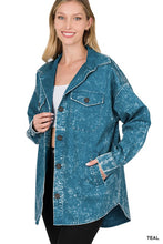 Load image into Gallery viewer, Premium Cotton Woven Vintage Washed Shacket
