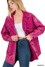 Load image into Gallery viewer, Premium Cotton Woven Vintage Washed Shacket
