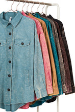 Load image into Gallery viewer, Premium Cotton Woven Vintage Washed Shacket
