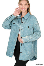 Load image into Gallery viewer, Premium Cotton Woven Vintage Washed Shacket
