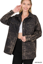 Load image into Gallery viewer, Premium Cotton Woven Vintage Washed Shacket
