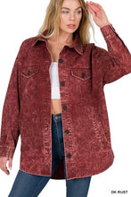Load image into Gallery viewer, Premium Cotton Woven Vintage Washed Shacket
