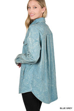 Load image into Gallery viewer, Premium Cotton Woven Vintage Washed Shacket
