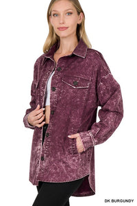 Premium Cotton Woven Vintage Washed Shacket