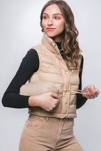 Load image into Gallery viewer, High Neck Zip Up Puffer Vest with Storage Pouch
