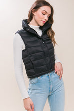 Load image into Gallery viewer, High Neck Zip Up Puffer Vest with Storage Pouch
