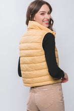 Load image into Gallery viewer, High Neck Zip Up Puffer Vest with Storage Pouch
