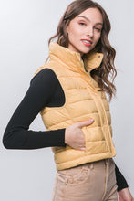 Load image into Gallery viewer, High Neck Zip Up Puffer Vest with Storage Pouch
