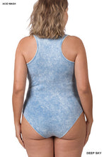 Load image into Gallery viewer, Acid Washed Racerback Tank Bodysuit
