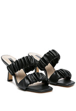 Load image into Gallery viewer, LADY LYNN GATHER AROUND SLIP-ON HEELED SANDAL
