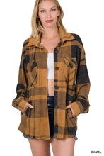 Load image into Gallery viewer, Jacquard Plaid Shacket with Pockets
