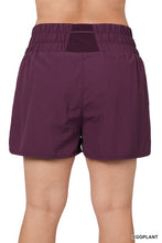 Load image into Gallery viewer, Plus Windbreaker Smocked Waistband Running Shorts
