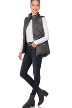 Load image into Gallery viewer, Diamond Quilted Zip Front Vest
