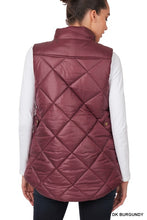 Load image into Gallery viewer, Diamond Quilted Zip Front Vest
