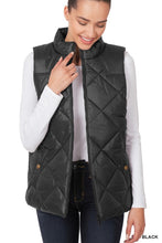 Load image into Gallery viewer, Diamond Quilted Zip Front Vest
