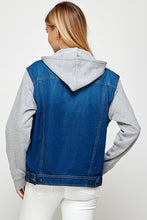 Load image into Gallery viewer, Women&#39;s Denim  Jacket with Fleece Hoodies
