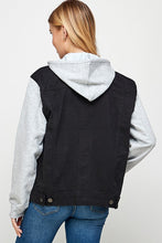 Load image into Gallery viewer, Women&#39;s Denim  Jacket with Fleece Hoodies
