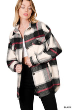 Load image into Gallery viewer, OVERSIZED YARN DYED PLAID SHACKET
