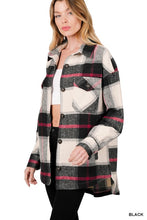 Load image into Gallery viewer, OVERSIZED YARN DYED PLAID SHACKET
