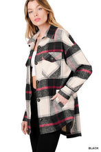 Load image into Gallery viewer, OVERSIZED YARN DYED PLAID SHACKET
