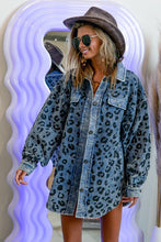 Load image into Gallery viewer, Vintage Washed Leopard Corduroy Buttoned Jacket
