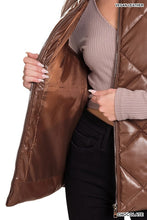 Load image into Gallery viewer, Vegan Leather Puffer Vest
