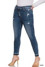 Load image into Gallery viewer, Plus High Rise Cropped Skinny Denim Pants
