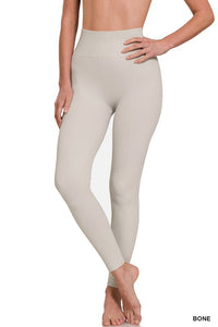 Ribbed Seamless High Waisted Full Length Leggings