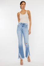 Load image into Gallery viewer, HIGH RISE LEG DISTRESS BOOTCUT JEANS
