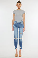 Load image into Gallery viewer, HIGH RISE FRAY HEM ANKLE SKINNYJEANS- KC9130M
